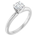1/2 Carat Lab-Grown Diamond Solitaire Ring in 14K White Gold
