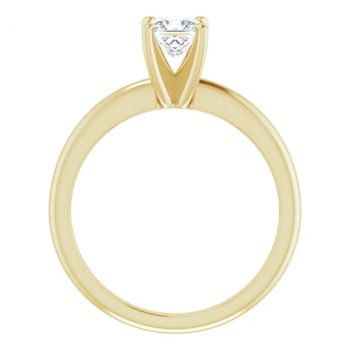 0.50 Carat Lab-Grown Princess-Cut Diamond Solitaire Ring in 14K Gold 2