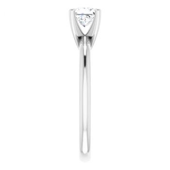 1/2 Carat Lab-Grown Princess-Cut Diamond Solitaire Ring in 14K White Gold 4