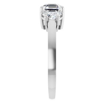 1 3/4 Carat Lab-Grown 3-Stone Asscher-Cut Diamond Engagement Ring in Platinum 4