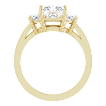 1 3/4 Carat Lab-Grown 3-Stone Princess-Cut Diamond Engagement Ring 14K Gold 2