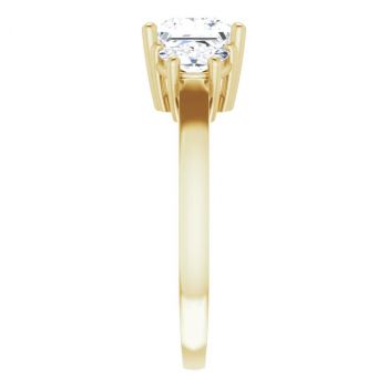 1 3/4 Carat Lab-Grown 3-Stone Princess-Cut Diamond Engagement Ring 14K Gold 4