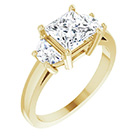 1 3/4 Carat Lab-Grown 3-Stone Princess-Cut Diamond Engagement Ring 14K Gold
