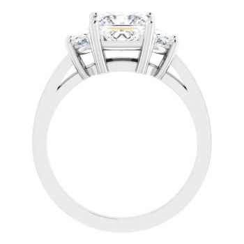1 3/4 Carat Lab-Grown 3-Stone Princess-Cut Diamond Engagement Ring in Platinum 2