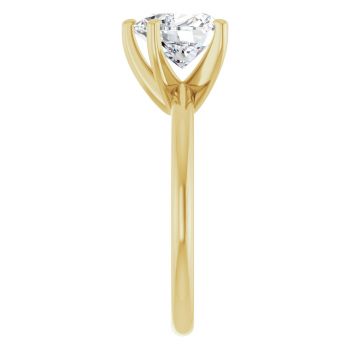 1.75 Carat Lab-Grown Heart Diamond Solitaire Ring in 14K Gold 4
