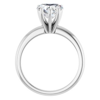 1 3/4 Carat Lab-Made Heart Diamond Solitaire Ring in 14K White Gold 2