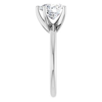 1 3/4 Carat Lab-Made Heart Diamond Solitaire Ring in 14K White Gold 4