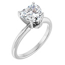 1 3/4 Carat Lab-Made Heart Diamond Solitaire Ring in 14K White Gold