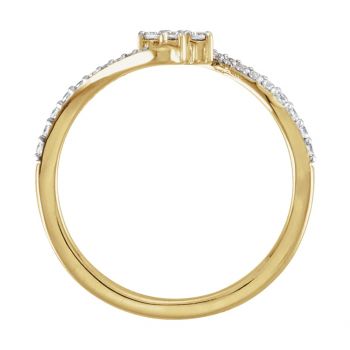 1/4 Carat Lab-Made Women's Diamond Cross Ring in 14K Gold 2