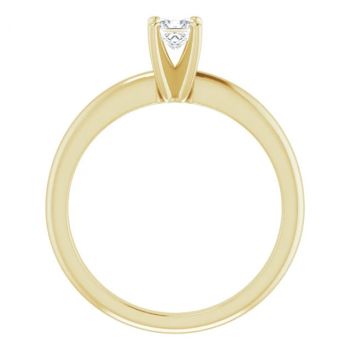 0.25 Carat Lab-Grown Princess-Cut Diamond Solitaire Ring in 14K Gold 2