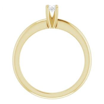 0.20 Carat Lab-Made Oval Diamond Solitaire Ring in 14K Gold 2