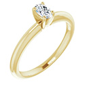 0.20 Carat Lab-Made Oval Diamond Solitaire Ring in 14K Gold