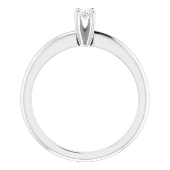 1/5 Carat Lab-Grown Oval Diamond Solitaire Ring in Platinum 2