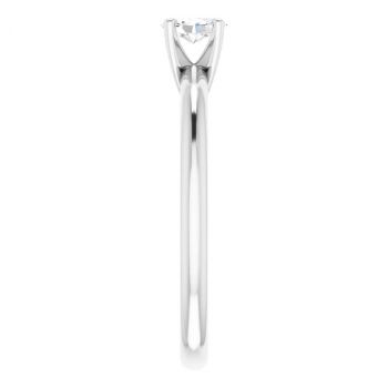 1/5 Carat Lab-Grown Oval Diamond Solitaire Ring in Platinum 4