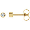 1/6 Carat Bezel-Set Lab-Grown Diamond Stud Earrings in 14K Gold