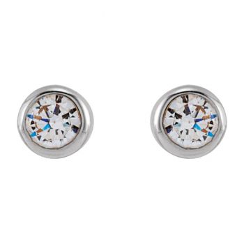 14K White Gold 0.15 Carat Bezel-Set Lab-Grown Diamond Stud Earrings 2
