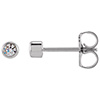 14K White Gold 0.15 Carat Bezel-Set Lab-Grown Diamond Stud Earrings