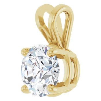 1 Carat Lab-Grown Diamond Solitaire Pendant in 14K Gold 2