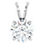 14K White Gold 1 Carat Lab-Grown Diamond Solitaire Pendant