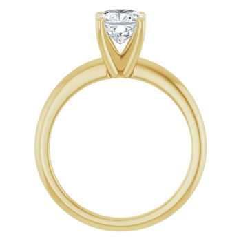 1 Carat Lab-Grown Cushion-Cut Diamond Solitaire Ring in 14K Gold 2