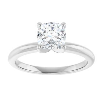 1 Carat Lab-Made Cushion-Cut Diamond Solitaire Ring in Platinum 3
