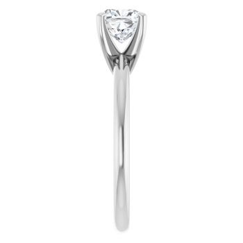 1 Carat Lab-Made Cushion-Cut Diamond Solitaire Ring in Platinum 4