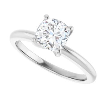 1 Carat Lab-Made Cushion-Cut Diamond Solitaire Ring in Platinum 5