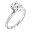 1 Carat Lab-Made Cushion-Cut Diamond Solitaire Ring in Platinum