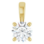 Lab-Made 1 Carat Diamond Solitaire Pendant in 14K Gold