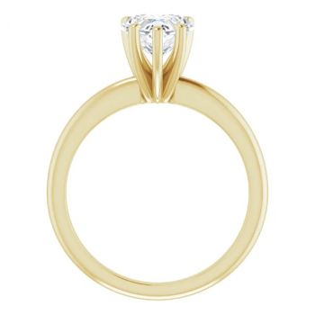 1.09 Carat Lab-Made Heart Diamond Solitaire Ring in 14K Gold 2