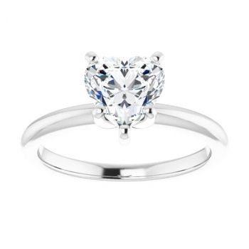 1 Carat Lab-Grown Heart Diamond Solitaire Ring in Platinum 3