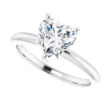 1 Carat Lab-Grown Heart Diamond Solitaire Ring in Platinum 5