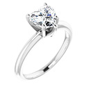 1 Carat Lab-Grown Heart Diamond Solitaire Ring in 14K White Gold