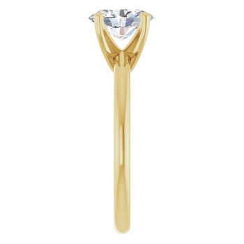 1 Carat Lab-Grown Oval Diamond Solitaire Ring in 14K Gold 4