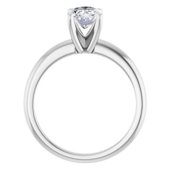1 Carat Lab-Grown Oval Diamond Solitaire Ring in Platinum 2