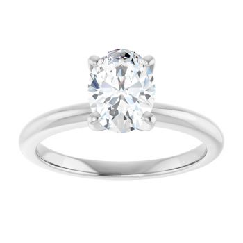 1 Carat Lab-Grown Oval Diamond Solitaire Ring in Platinum 3