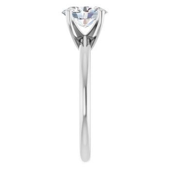 1 Carat Lab-Grown Oval Diamond Solitaire Ring in Platinum 4
