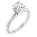 1 Carat Lab-Grown Diamond Solitaire Ring in 14K White Gold