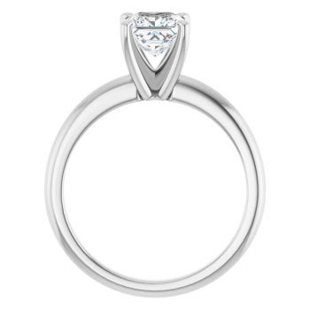 1 Carat Lab-Grown Princess-Cut Diamond Solitaire Ring in Platinum 2