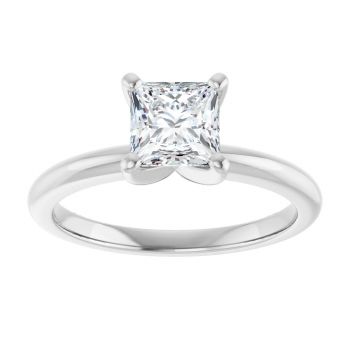 1 Carat Lab-Grown Princess-Cut Diamond Solitaire Ring in Platinum 3