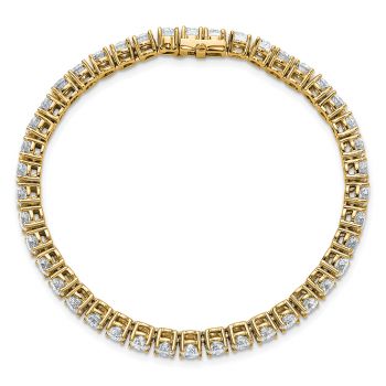 10 Carat Lab-Made Diamond Tennis Bracelet 14K Yellow Gold 5