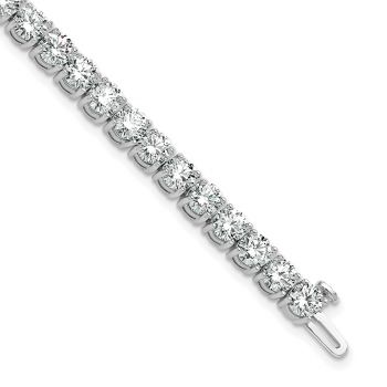 12 1/2 Carat Lab-Grown Diamond Tennis Bracelet 14K White Gold 4