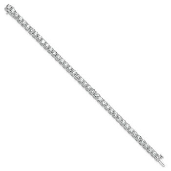 12 1/2 Carat Lab-Grown Diamond Tennis Bracelet 14K White Gold 3