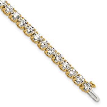 14 Carat Lab-Made Diamond Tennis Bracelet in 14K Gold 3