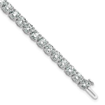 14 Carat 14K White Gold Lab-Made Diamond Tennis Bracelet 4