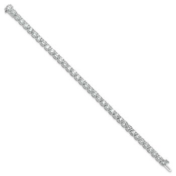 14 Carat 14K White Gold Lab-Made Diamond Tennis Bracelet 3