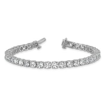 14 Carat 14K White Gold Lab-Made Diamond Tennis Bracelet