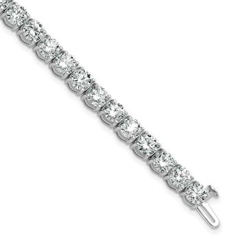 16 Carat Lab-Grown Diamond Tennis Bracelet, 14K White Gold 4