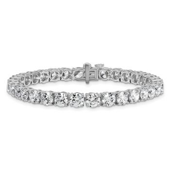 16 Carat Lab-Grown Diamond Tennis Bracelet, 14K White Gold 2