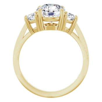 14K Gold 2 3/4 Carat Lab-Grown 3-Stone Diamond Engagement Ring 2